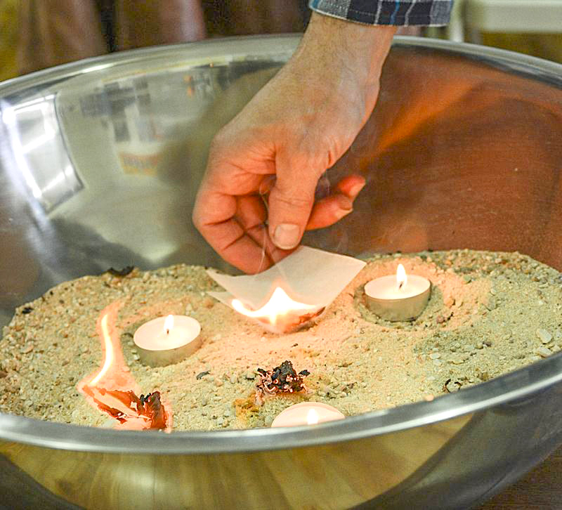 The Burning Bowl Ceremony set for Jan. 1 at Unity Spiritual Center is a way to let go of negative thoughts, beliefs and actions, and start the new year afresh. SUBMITTED PHOTO